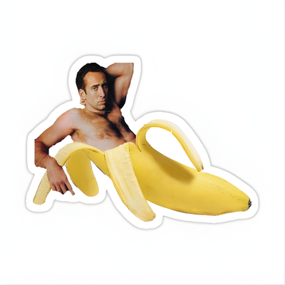 Nicolas Cage Banana Sticker